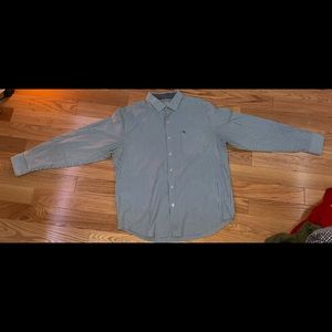 Blue and White Long sleeve Tommy Bahama button up
